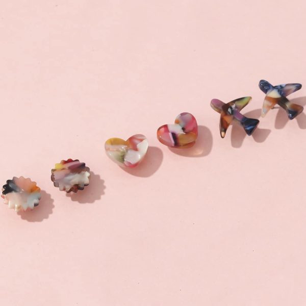 Earrings Set Personality Temperament Acrylic Fashion Exaggerated Jewelry Irregular Color Pendant Earrings