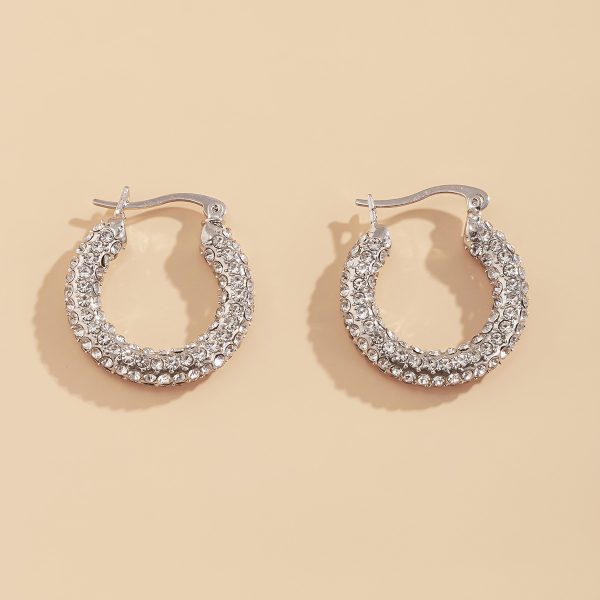 Personalized Fashion All-match Diamond Circle Earrings