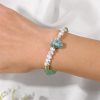 Women's Natural Imitation Sunstone Amethyst Bead Bracelet