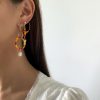 Temperament Stitching Rice Beads Butterfly Earrings Set