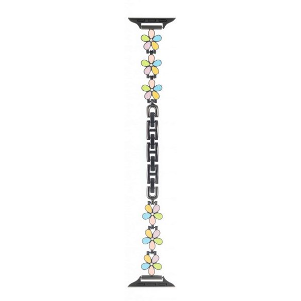 Five Petal Flower Shadow Metal Chain Watch Band