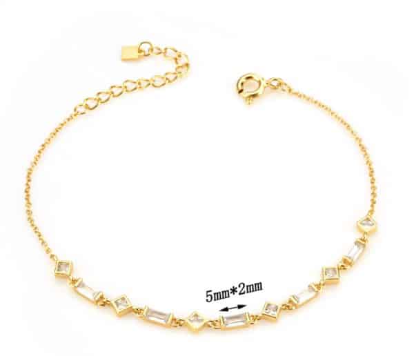 Rectangular Stone Stitching Simple Bracelet