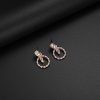 Simple Circle Alloy Earrings Necklace Jewelry Two-piece Set