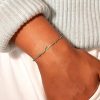 Sea Wave Blue Enamel Epoxy Bracelet For Women