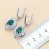 Gem-inlaid Pendant Earrings Necklace Ring Ladies Three-piece Set