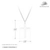 New S925 Sterling Silver Necklace Simple Glossy Cross Pendant Clavicle Chain Fashionable All Match Jewelry