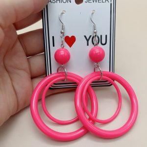 High Sense Hollow Out Stitching Circle Ear Rings Female
