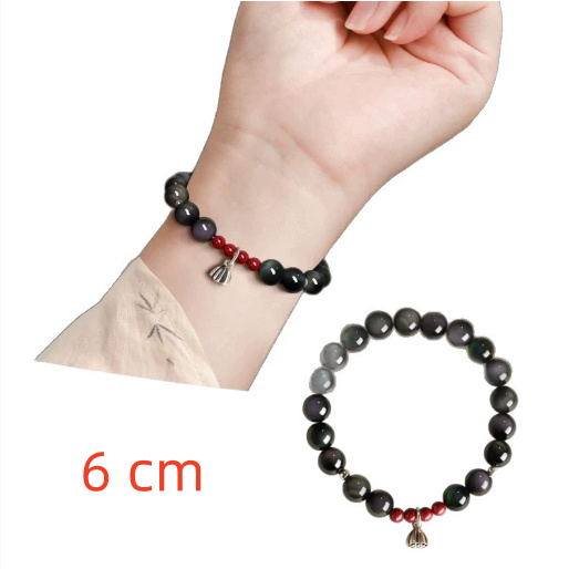 Obsidian Cinnabar Colorful Obsidian Stone Bracelet