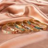 Titanium Steel Bracelet Women's Exquisite Geometric Oil-spot Glaze Flowers