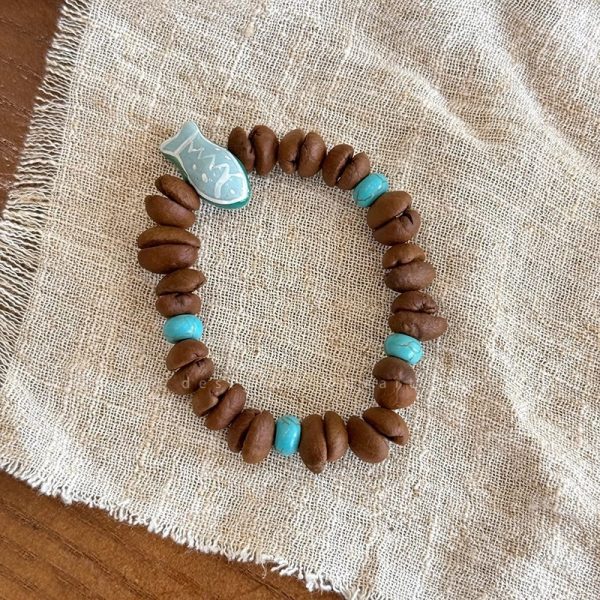 Coffee Bean Female Cartoon Puppy Simple Bracelet