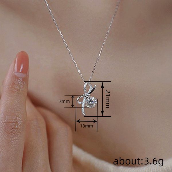 EU And South Korea Bow Necklace For Women Delicate Lady