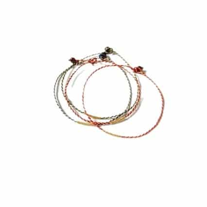 Two-tone Four-strand Braid Dorje Knot Ultra-fine Bracelet