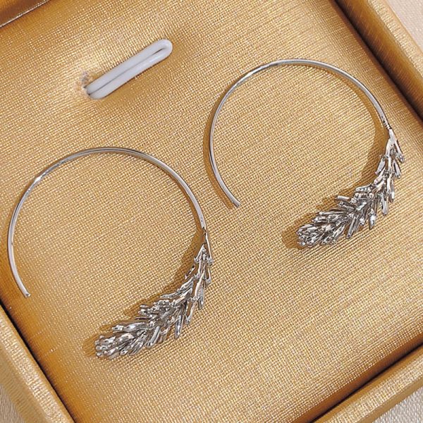 Unique Wheat Earrings Trendy Circle Ear Hook Elegant High-grade Stylish And Personalized Earrings