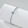 Women's S925 Sterling Silver Diamond Inlaid Zircon Bracelet