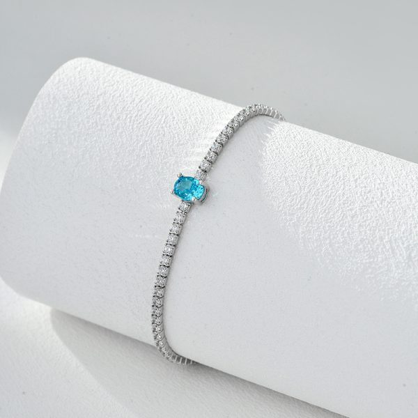 Women's S925 Sterling Silver Diamond Inlaid Zircon Bracelet