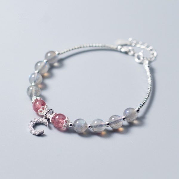 Natural Moonstone Single Circle Handmade Bracelet