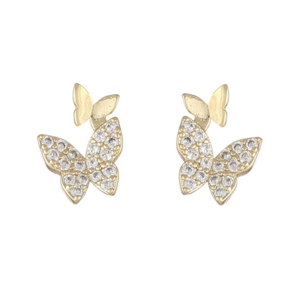 7aefa3a7-cee0-4bf2-9f7d-1c273852e964.jpg 925 Silver Needle Super Fairy Full Diamond Simple Butterfly Stud Earring Set