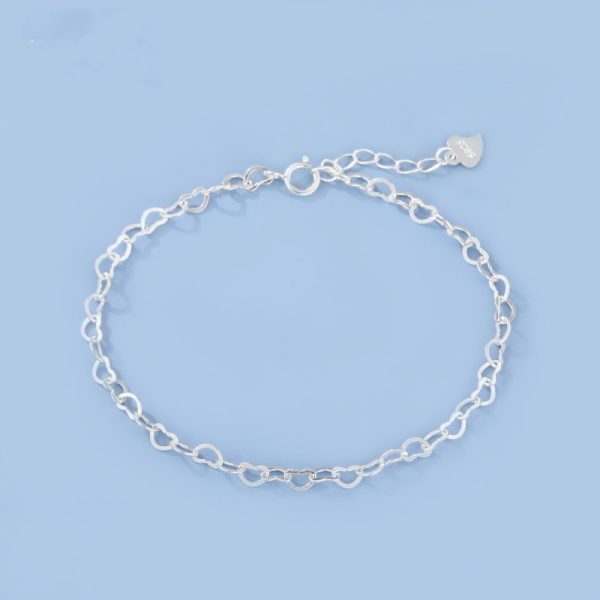 S925 Silver Heart Bracelet Simple Temperament Heart-shaped