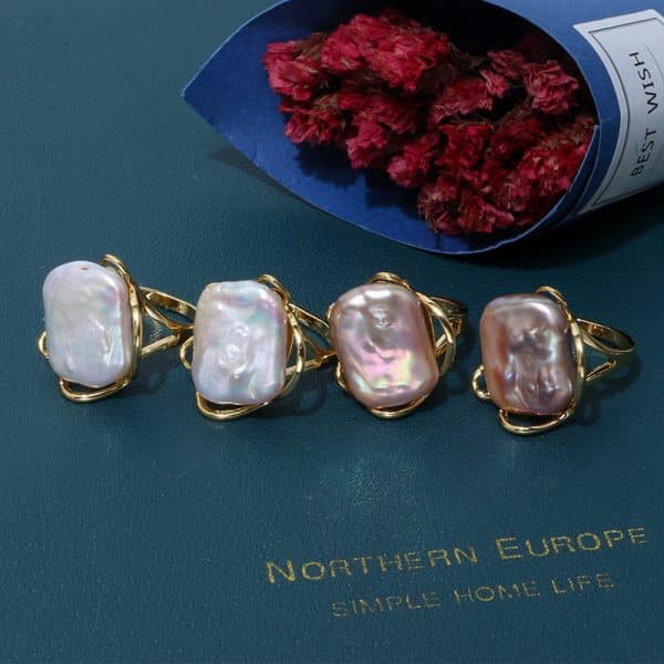 Women's Fashion Personality Baroque Pearl Ring