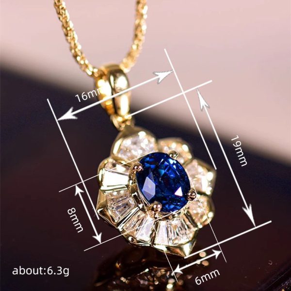 Inlaid Zircon Indian Style Necklace Female Geometric