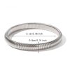 Women's Exaggerated Vertical Stripe Ring Elastic Titanium Steel Bracelet