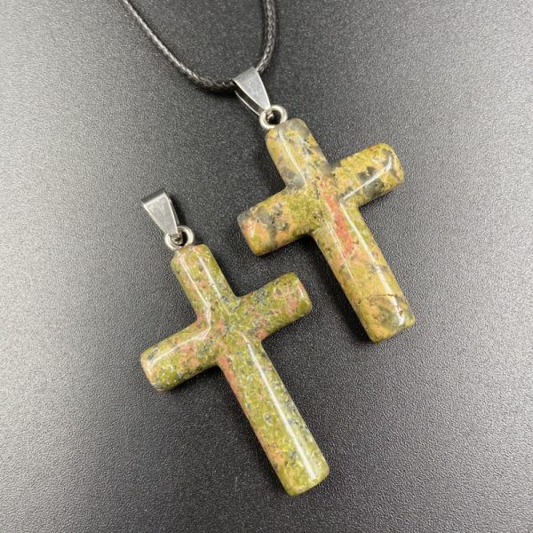 Natural Stone Powder Crystal Agate Semi-precious Stone Cross