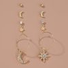 Fashion Women's All-match Butterfly Alloy Stud Earring Set