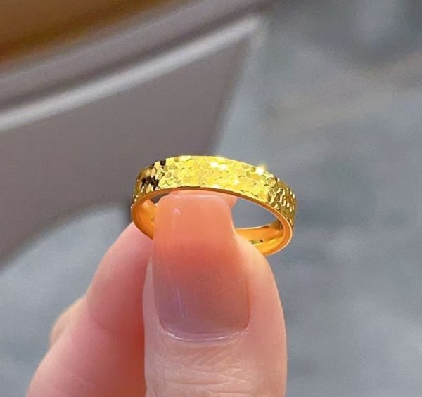 S925 Entire Sterling Silver Crushed Ice Ring