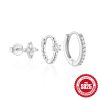 S925 Sterling Silver Classic Ear Ring High-end Temperament Earrings Women's Set