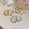 Female Simple And Versatile Solid Circle Large Earrings