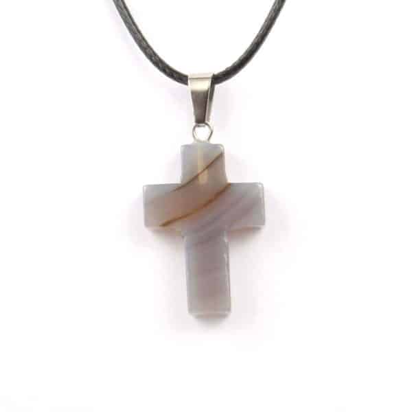 Fashion Natural Stone Cross Necklace