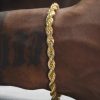 18K Gold Twist Bracelet For Men And Women