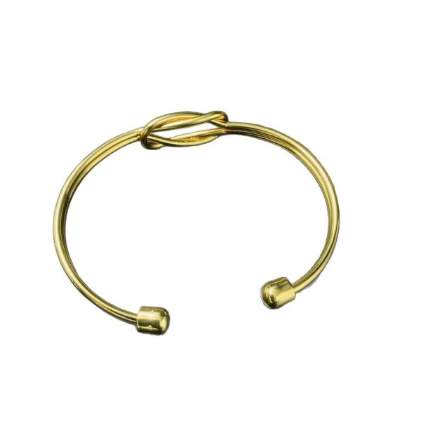 Love Knotted Brass Bracelet Design Light Luxury Opening