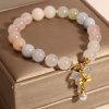 Candy Color Natural Morganite Bracelet Crystal Jade