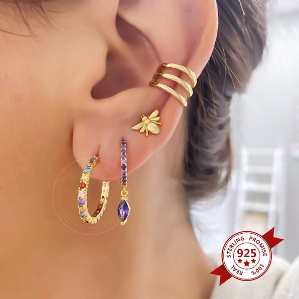 Design Geometry Semi-circle Earrings Female C- Type Trend