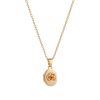 Oval Birth Flower Birthstone Photo Frame Necklace