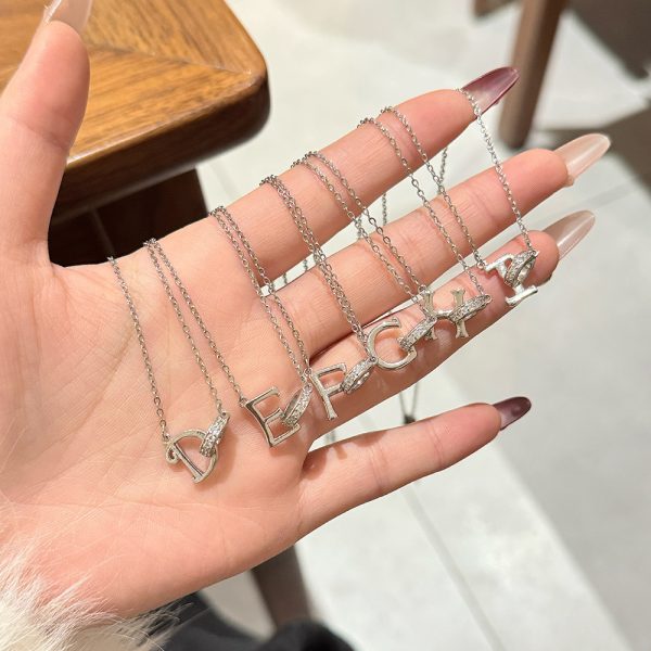 Women's 26-letter Necklace With Diamond Titanium Steel No Fading Clavicle Chain