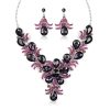 Diamond-Set Alloy Drop-Shaped Exaggerated Jewelry Necklace