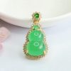Green Chalcedony Pendant Agate Gourd Necklace
