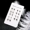 Women's Fashion Love Wings Flower Earrings 9 Piece Set