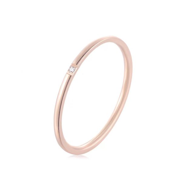All-matching Diamond-studded Ring Advanced Design Sense