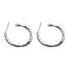 Exaggerating Unique Fashion Irregular Sculptural Feel C-shaped Circle Metal Anisotropic Large Earrings