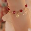 Ethnic Fashion Exquisite Natural Red Agate Double Layer Bracelet