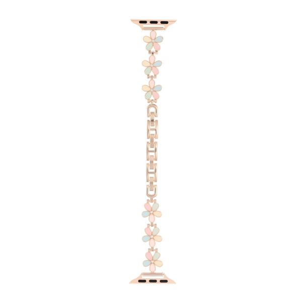 Five Petal Flower Shadow Metal Chain Watch Band