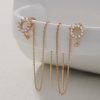 New Korean Super Fairy Ear Thread Female Fashion Personality Round Copper Micro Set Zircon Ear Studs Earbone Clip Chain Simple Style Long Earrings