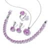 Geometric Round Earrings Ring Bracelet Necklace Ornament Suit