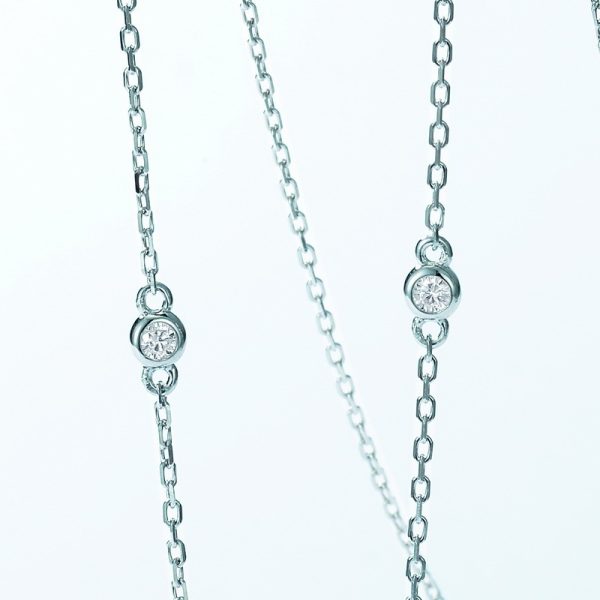 Simple Geometric Cultivation Emerald Popular S925 Sterling Silver Colored Gems Necklace