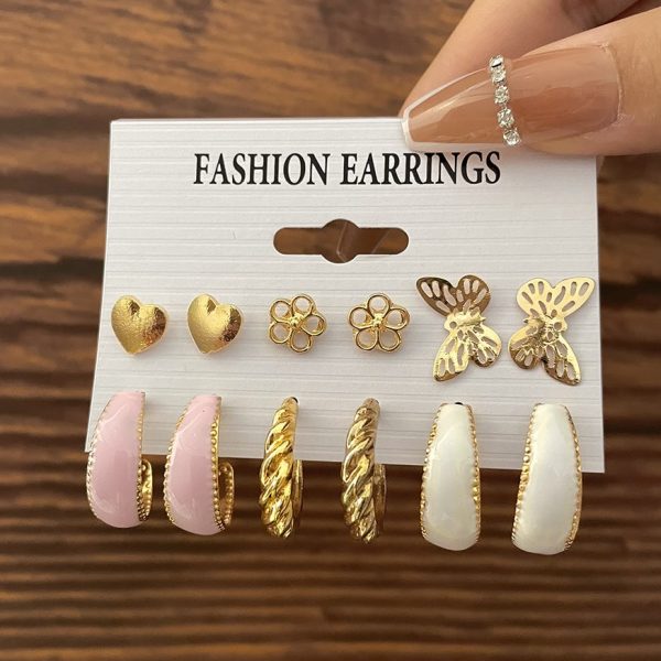 Aircraft Baiyun Earring Set 6-piece Creative