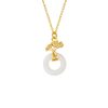 Hetian Jade Necklace Women's New Chinese National Fashion Ginkgo Leaf