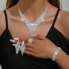 Silver Wedding Jewelry Suit Women's